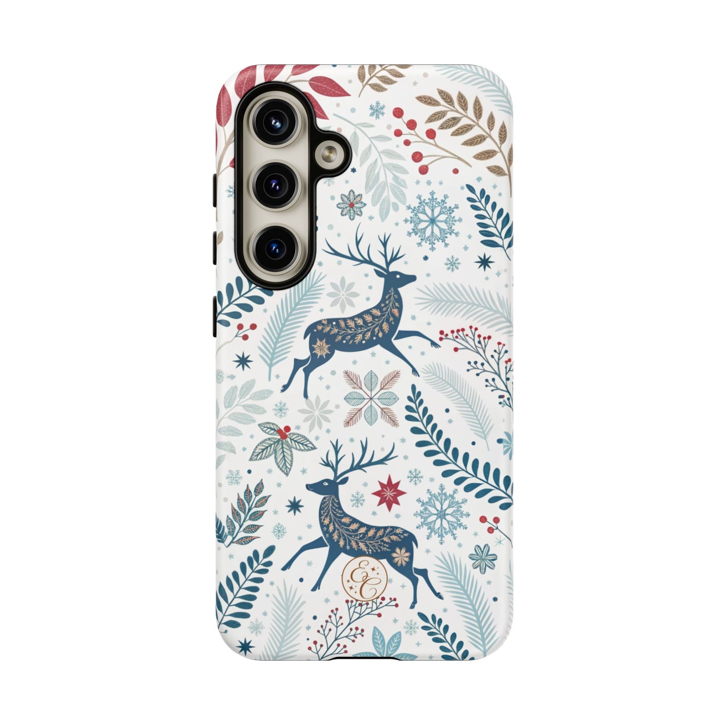 Blue Winter Deer Tough Phone Case