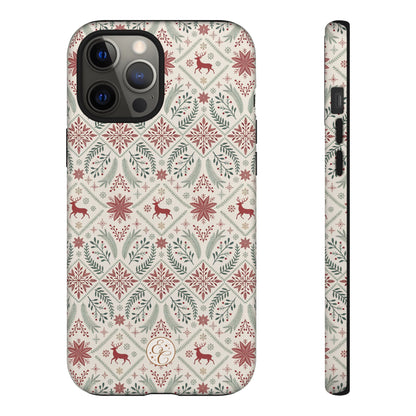 Red Reindeer Christmas Pattern Phone Case