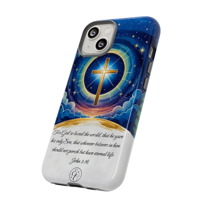 Celestial Cross - John 3:16 Tough Phone Case
