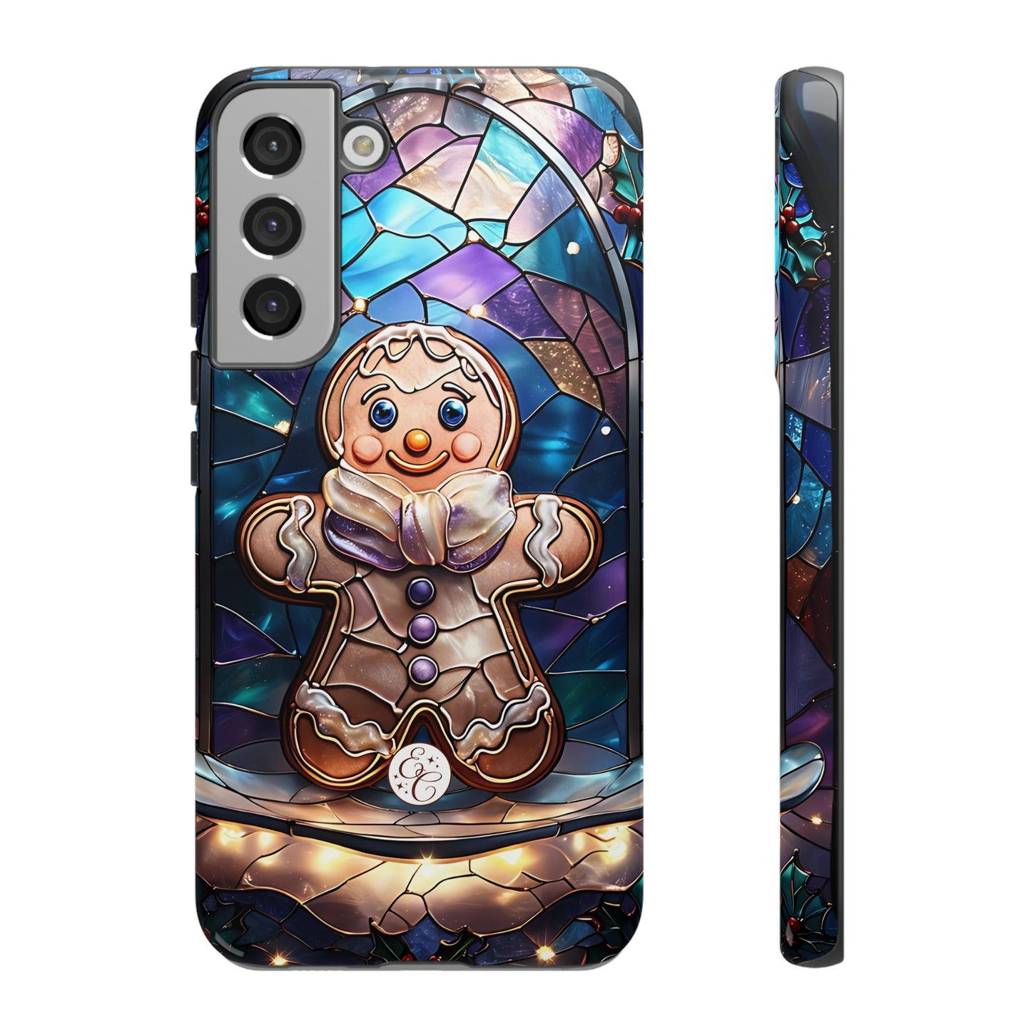 Gingerbread Man Stained Glass Tough Phone Case