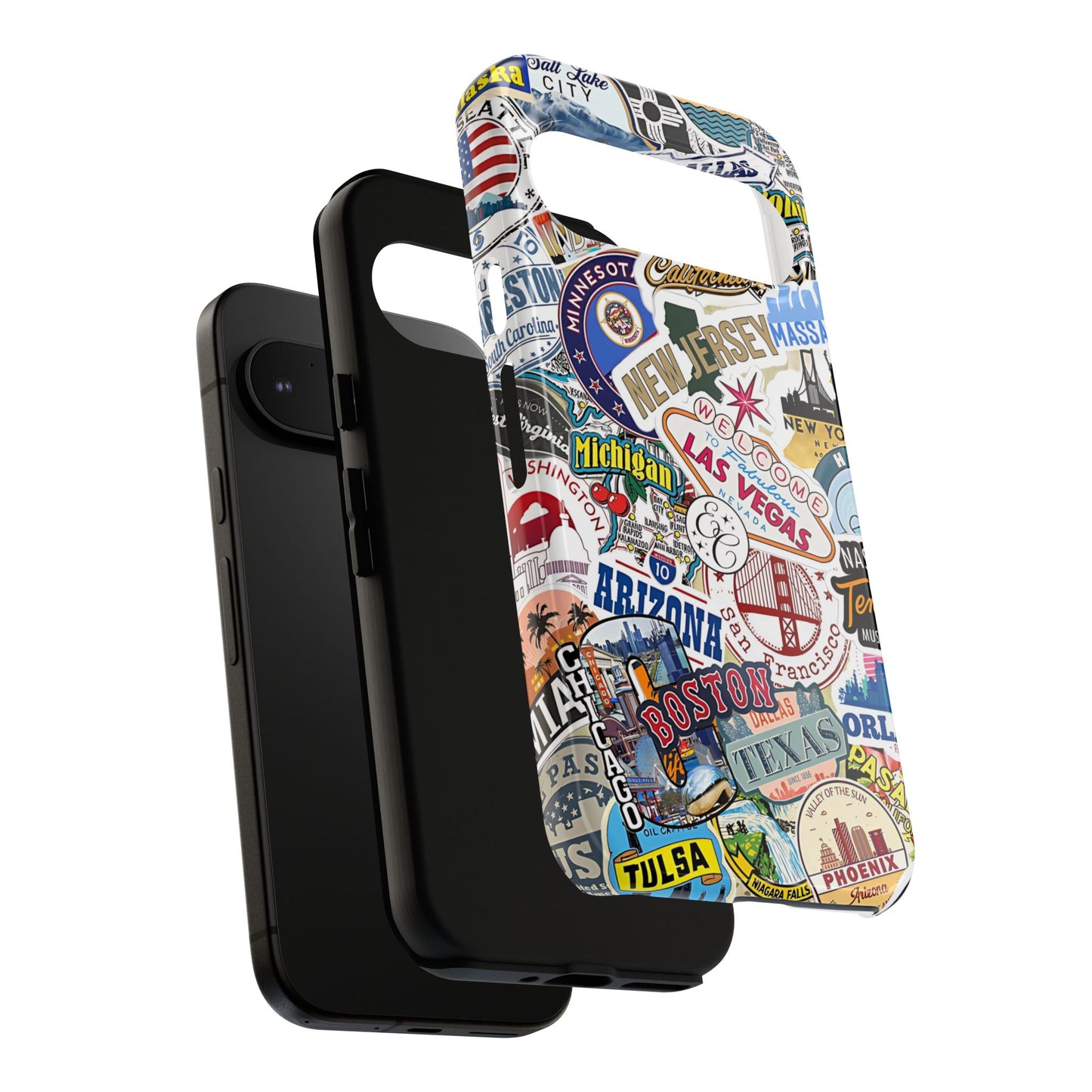 USA Travel Stickers Tough Phone Case