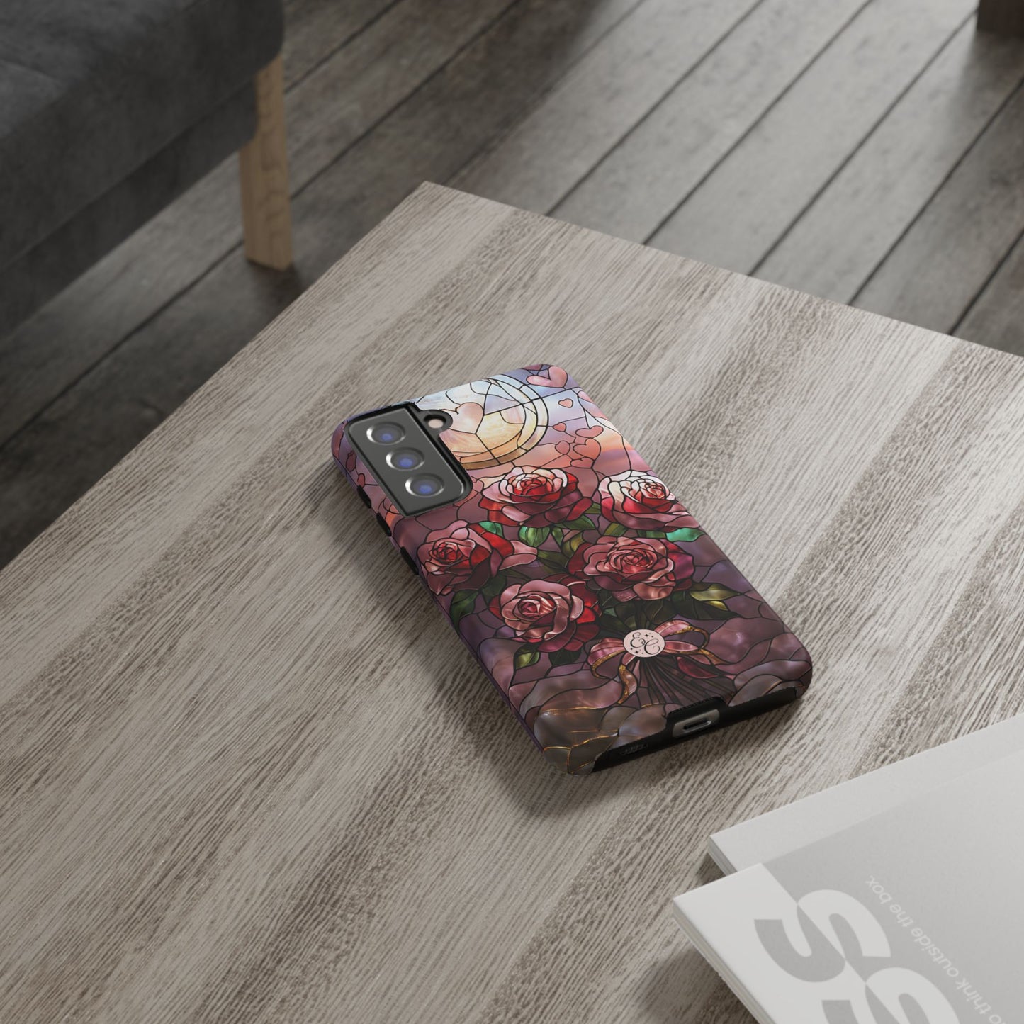 Bouquet of Roses Stained Glass Tough Phone Case