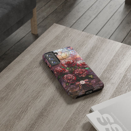 Bouquet of Roses Stained Glass Tough Phone Case