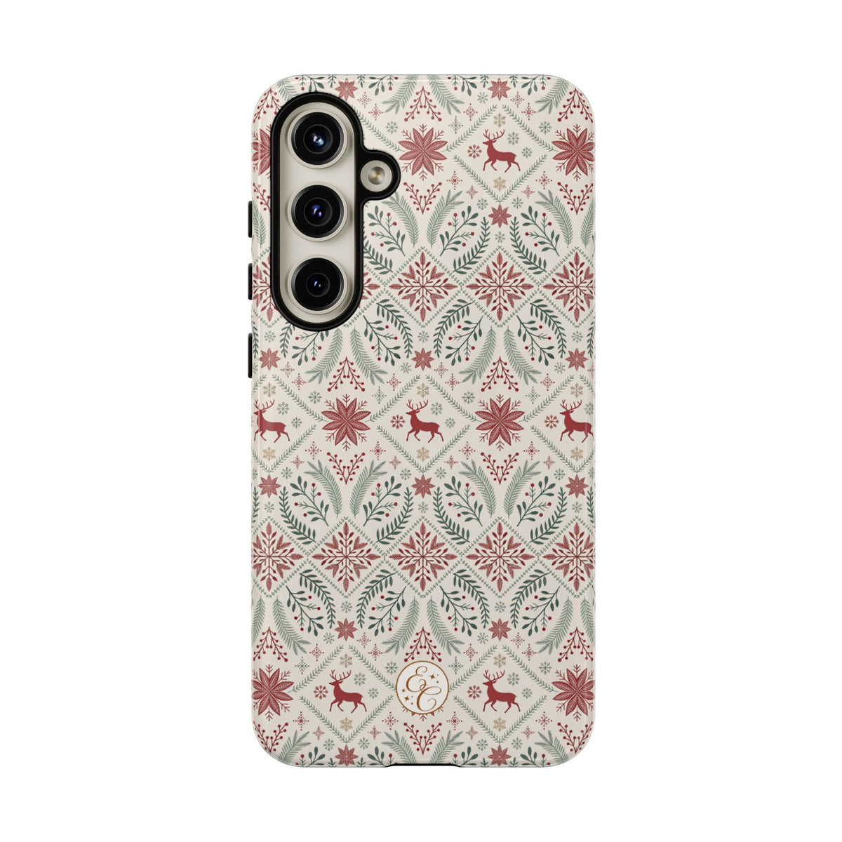 Red Reindeer Christmas Pattern Phone Case