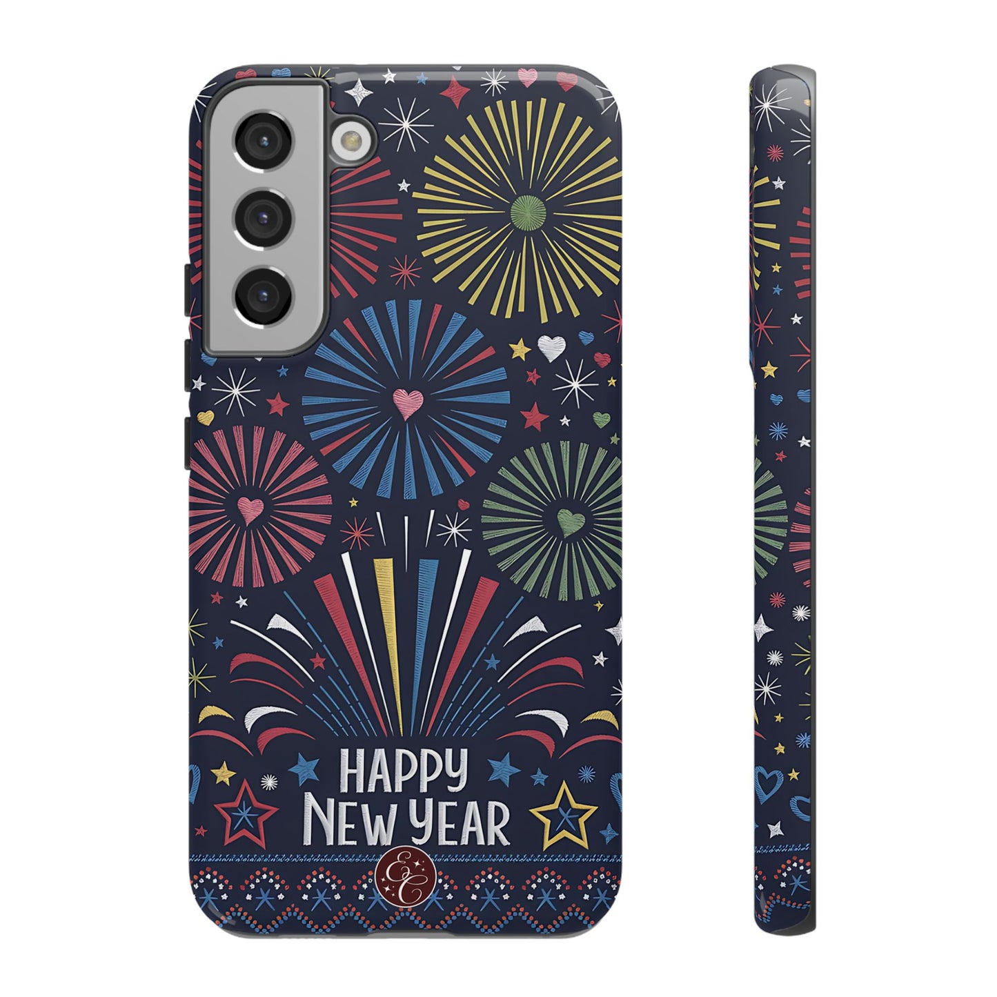 Happy New Year Fireworks Tough Phone Case