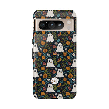 Boho Halloween Ghost Pattern Tough Phone Case