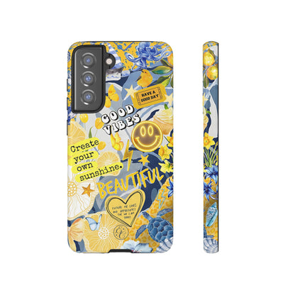 Yellow and Blue Collage Tough Phone Case