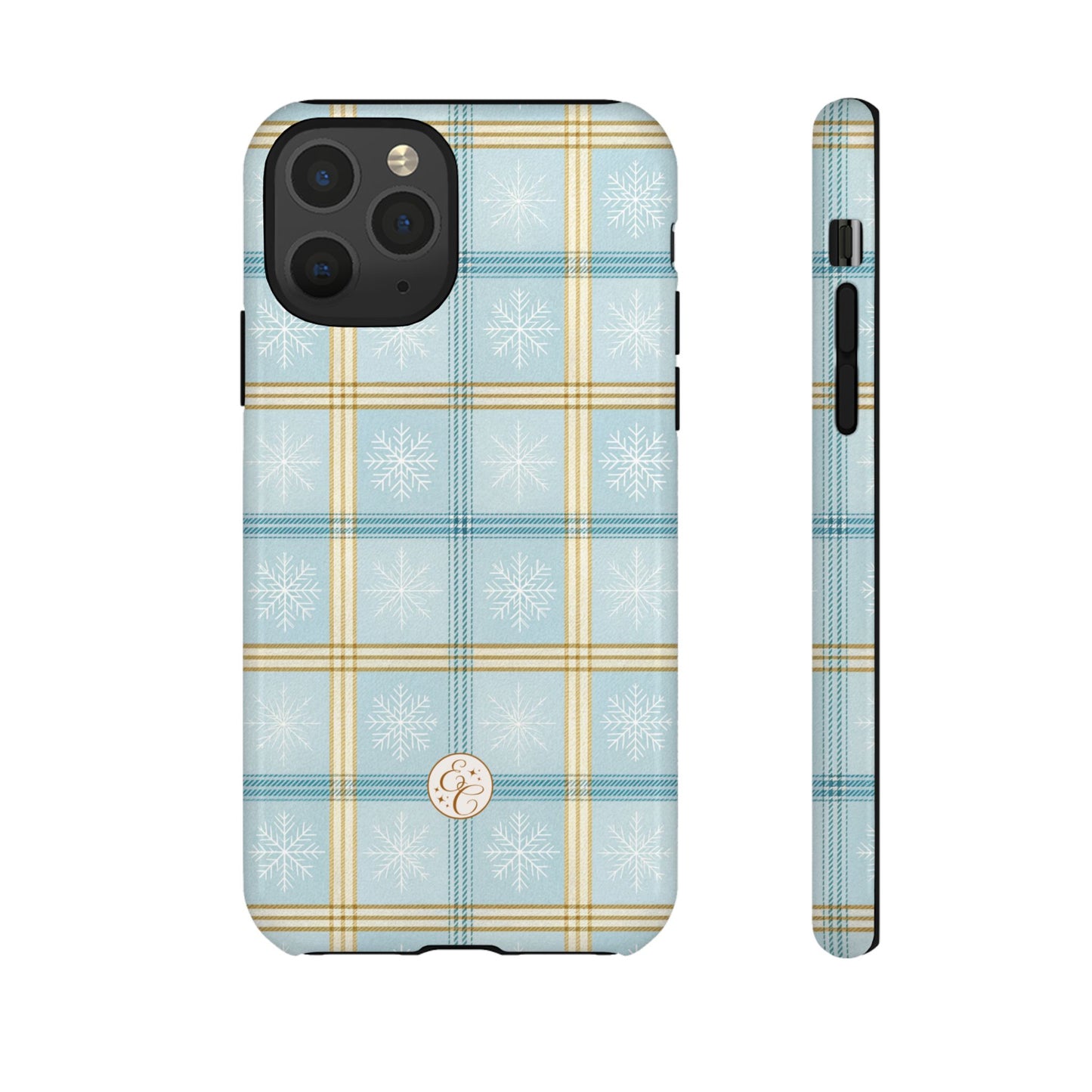 Blue Winter Plaid Tough Phone Case