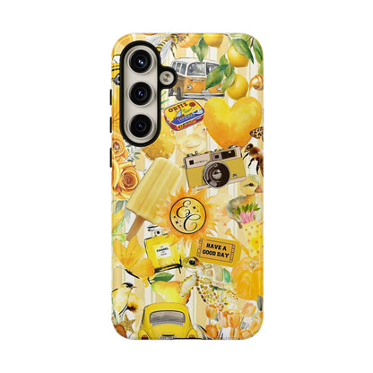 Yellow Aesthetic Collage Tough Phone Case