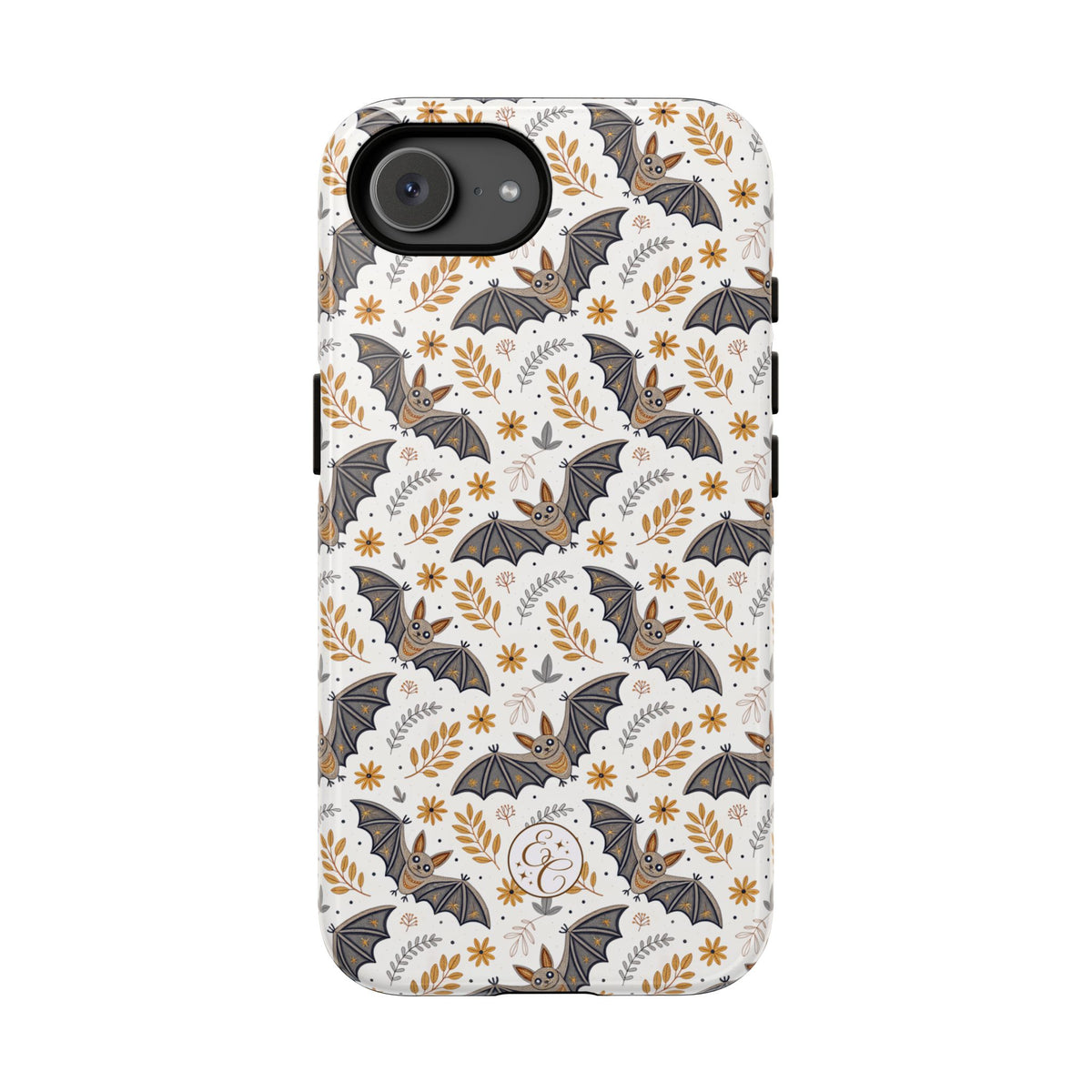 Boho Bat Pattern Halloween Phone Case