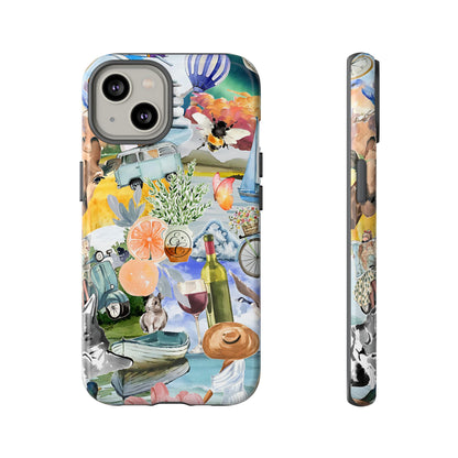 Vintage Travel Collage Tough Phone Case