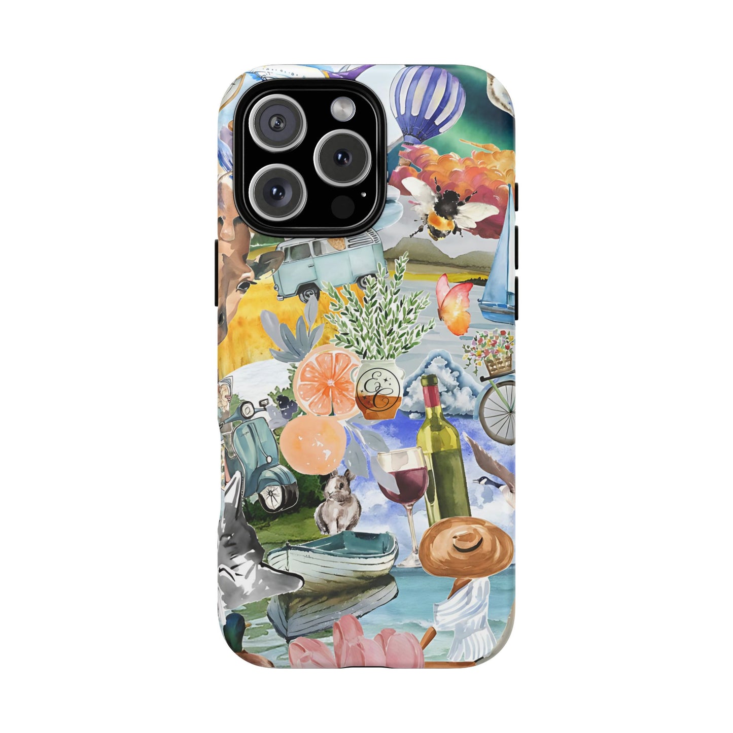 Vintage Travel Collage Tough Phone Case