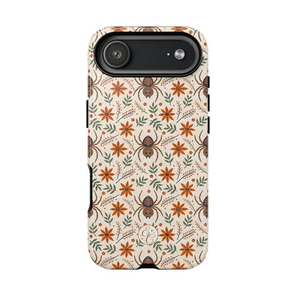 Boho Floral Spider Pattern Tough Phone Case