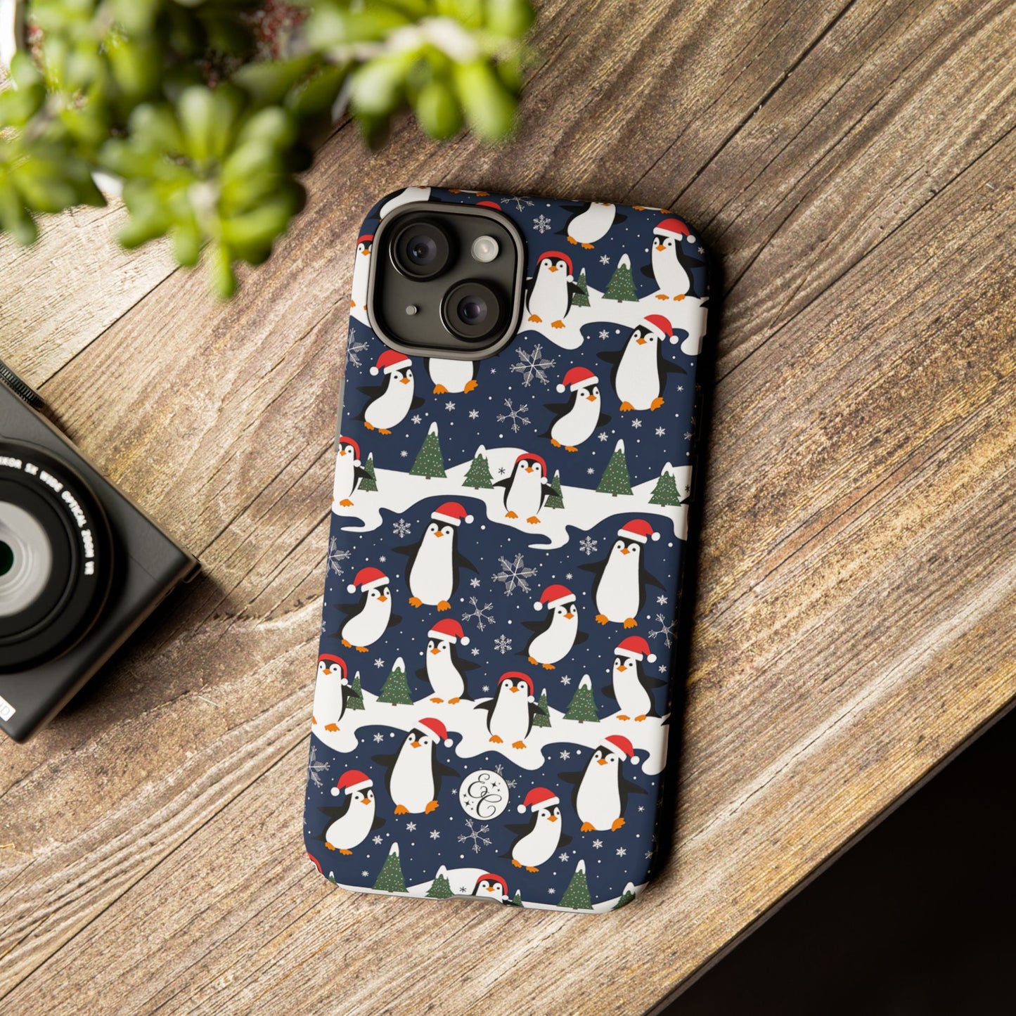 Cute Penguin Christmas Pattern Tough Phone Case