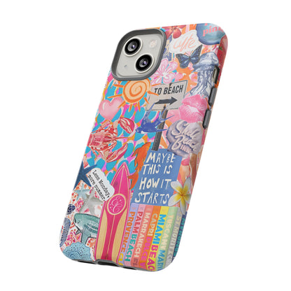 Colorful Beach Collage Tough Phone Case