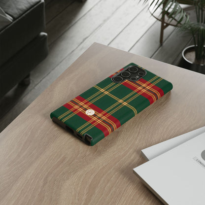 Green Red & Gold Plaid Tough Phone Case