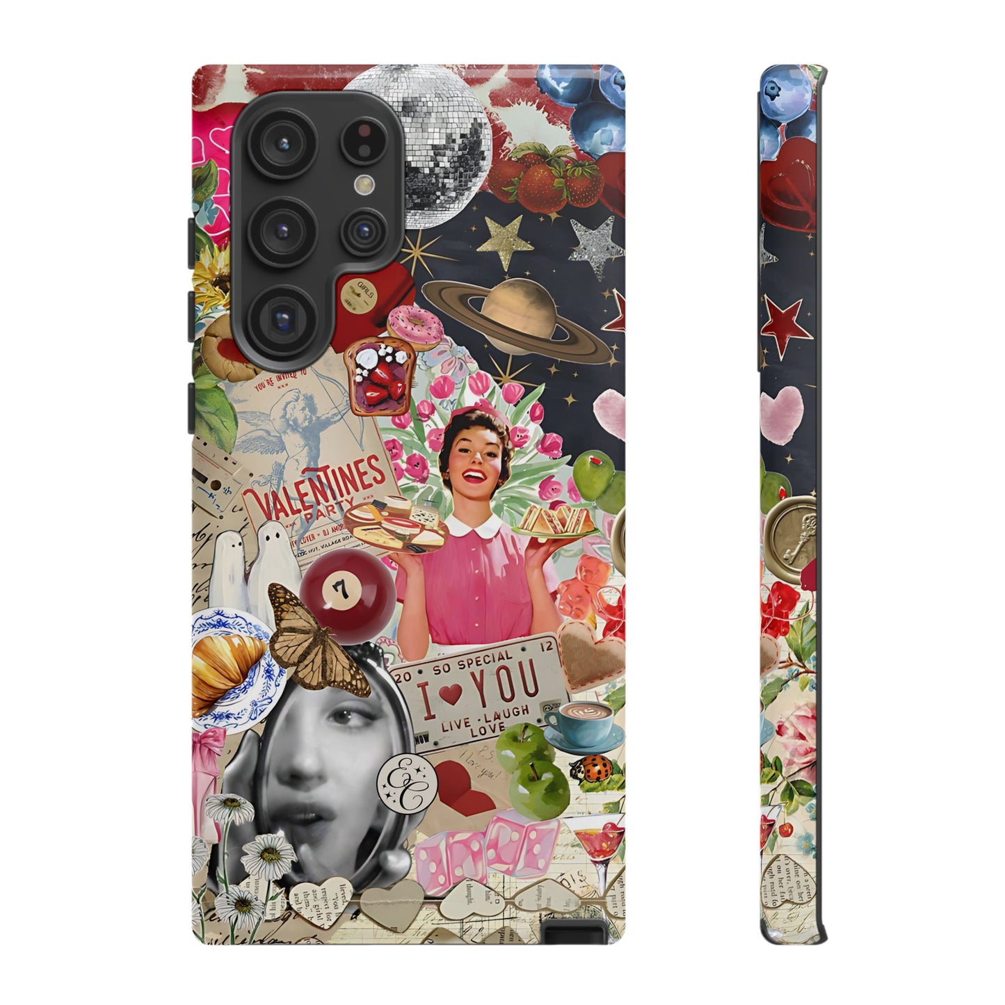 Retro Aesthetic Collage Art Tough Phone Case