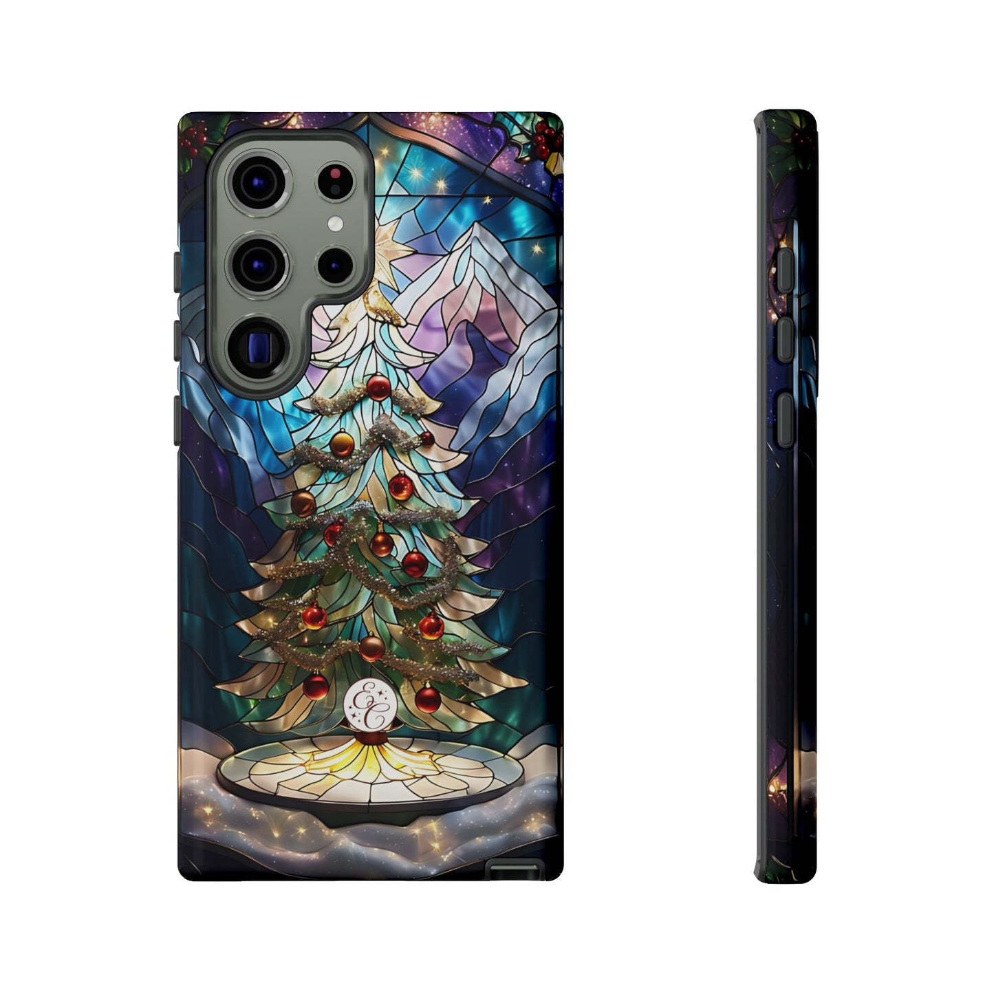 Christmas Tree Stained Glass Tough Phone Case