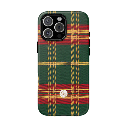 Green Red & Gold Plaid Tough Phone Case