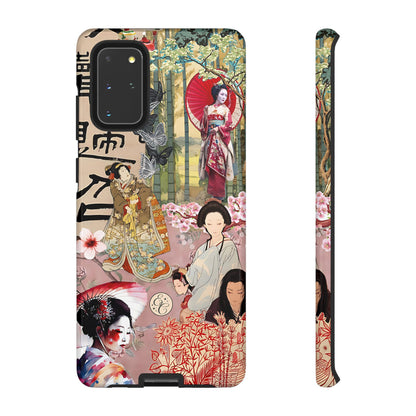 Japanese Geisha Collage Tough Phone Case