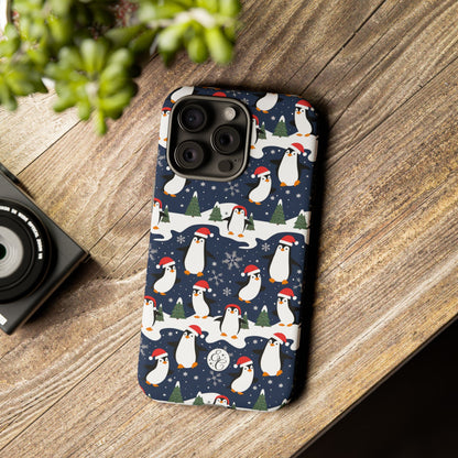 Cute Penguin Christmas Pattern Tough Phone Case