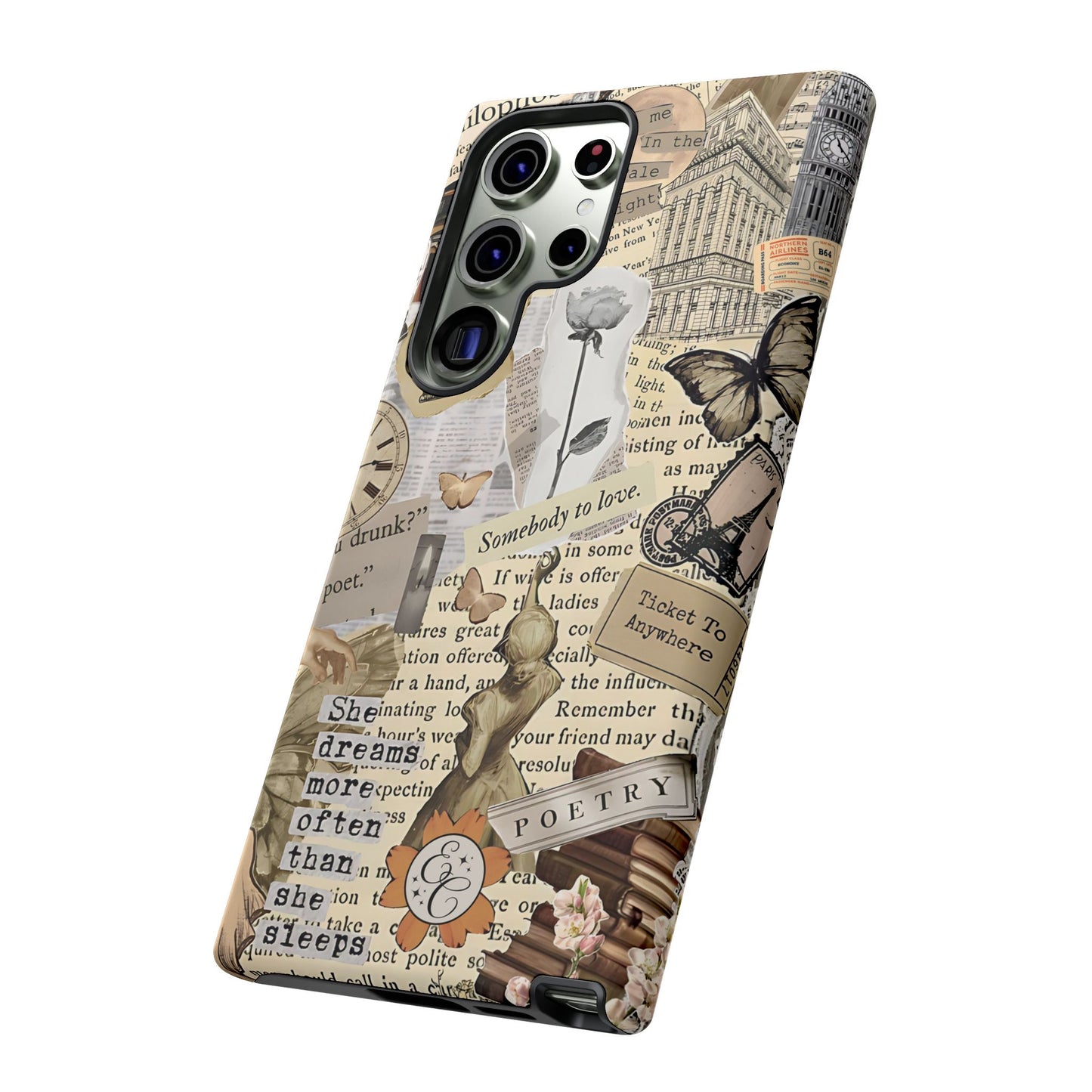 Library Romance Collage Tough Phone Case