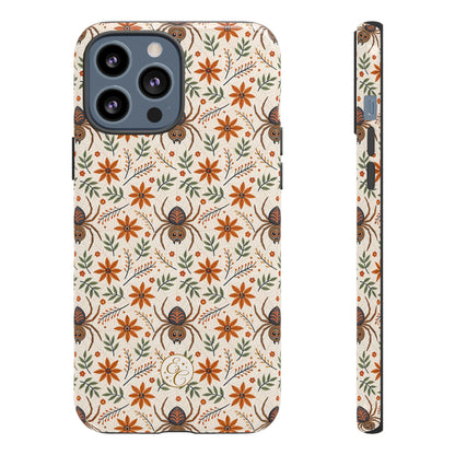 Boho Floral Spider Pattern Tough Phone Case