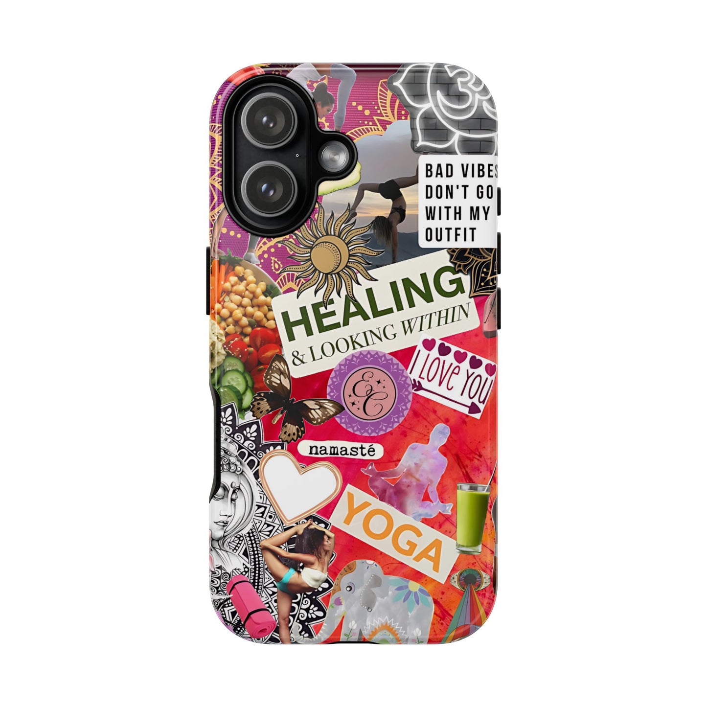 Yoga and Meditation Collage Tough Phone Case