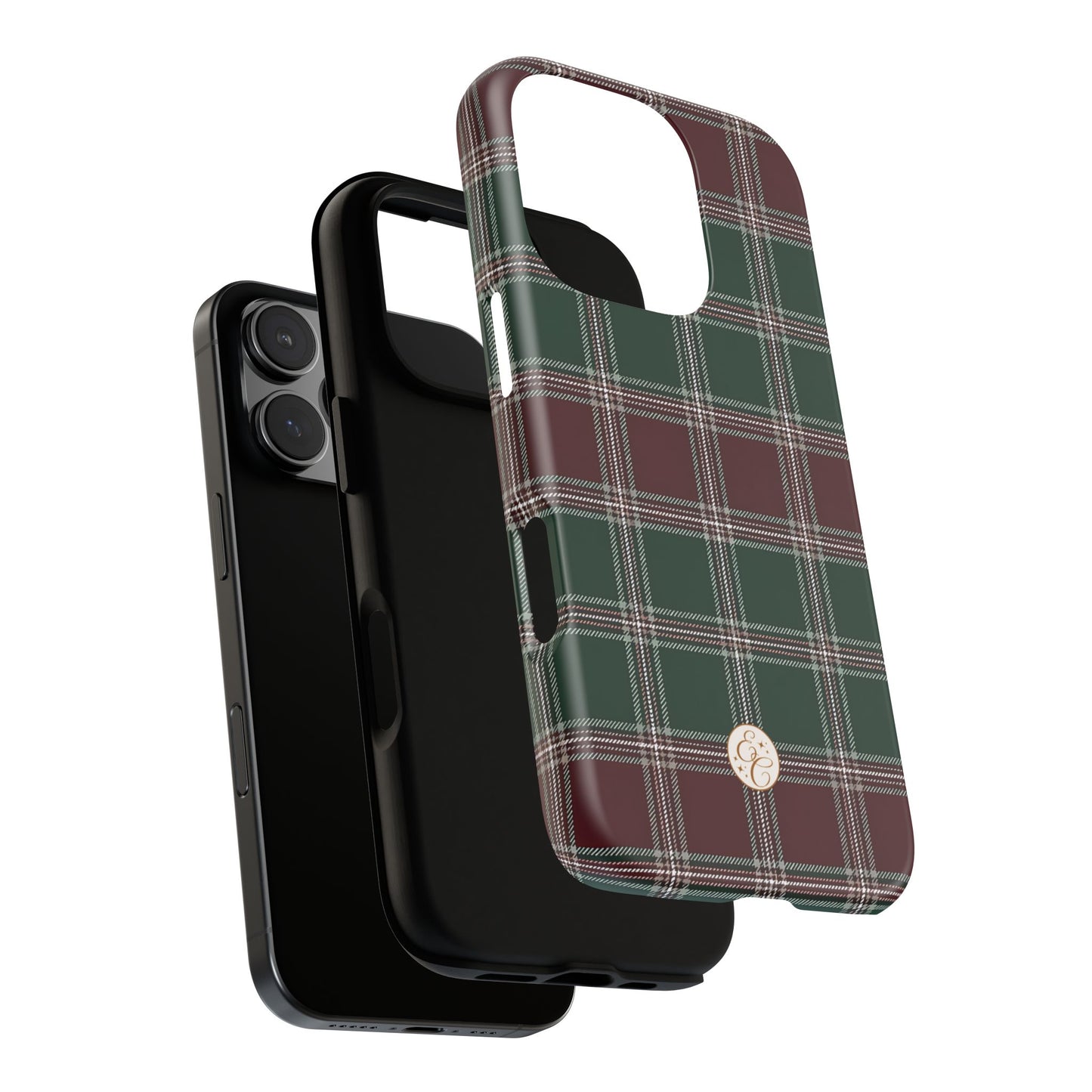 Green & Burgundy Plaid Tough Phone Case