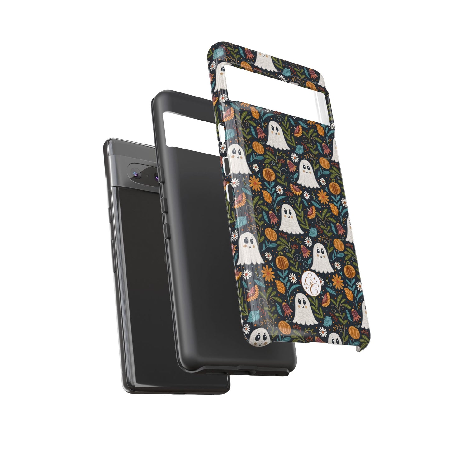 Boho Halloween Ghost Pattern Tough Phone Case