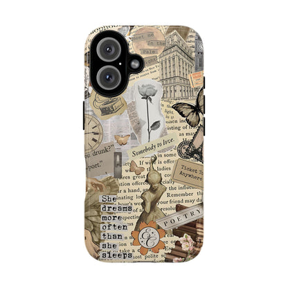 Library Romance Collage Tough Phone Cases