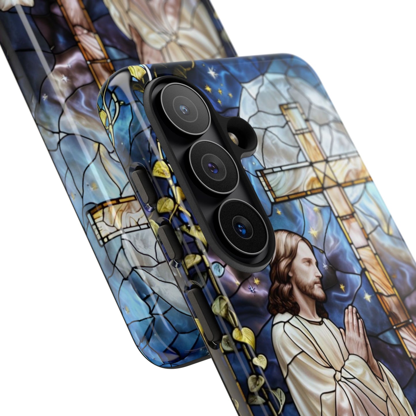 Jesus Praying Stained Glass Tough Phone Case
