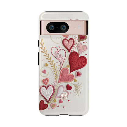 Hearts Pattern Tough Phone Case