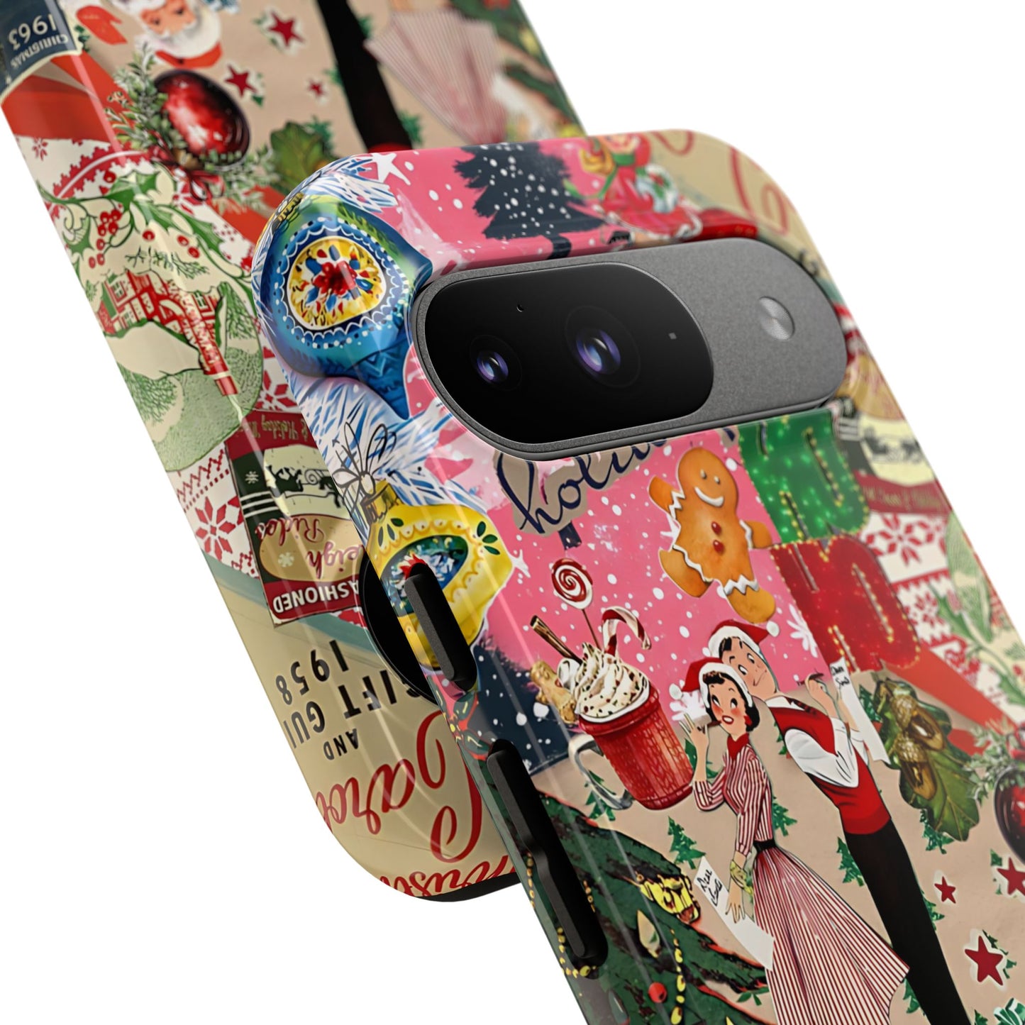 Vintage Christmas Collage Tough Phone Case