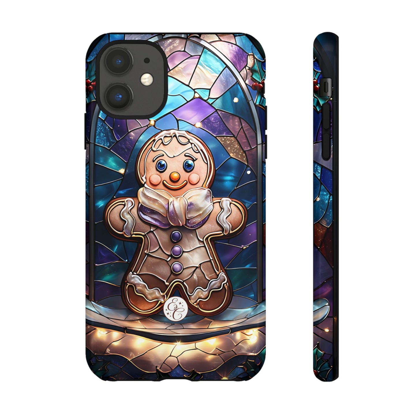 Gingerbread Man Stained Glass Tough Phone Case