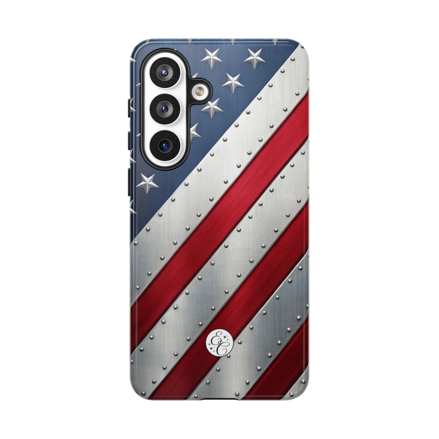 Metallic American Flag Tough Phone Case