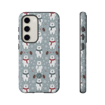 Cute Polar Bear Pattern Tough Phone Case