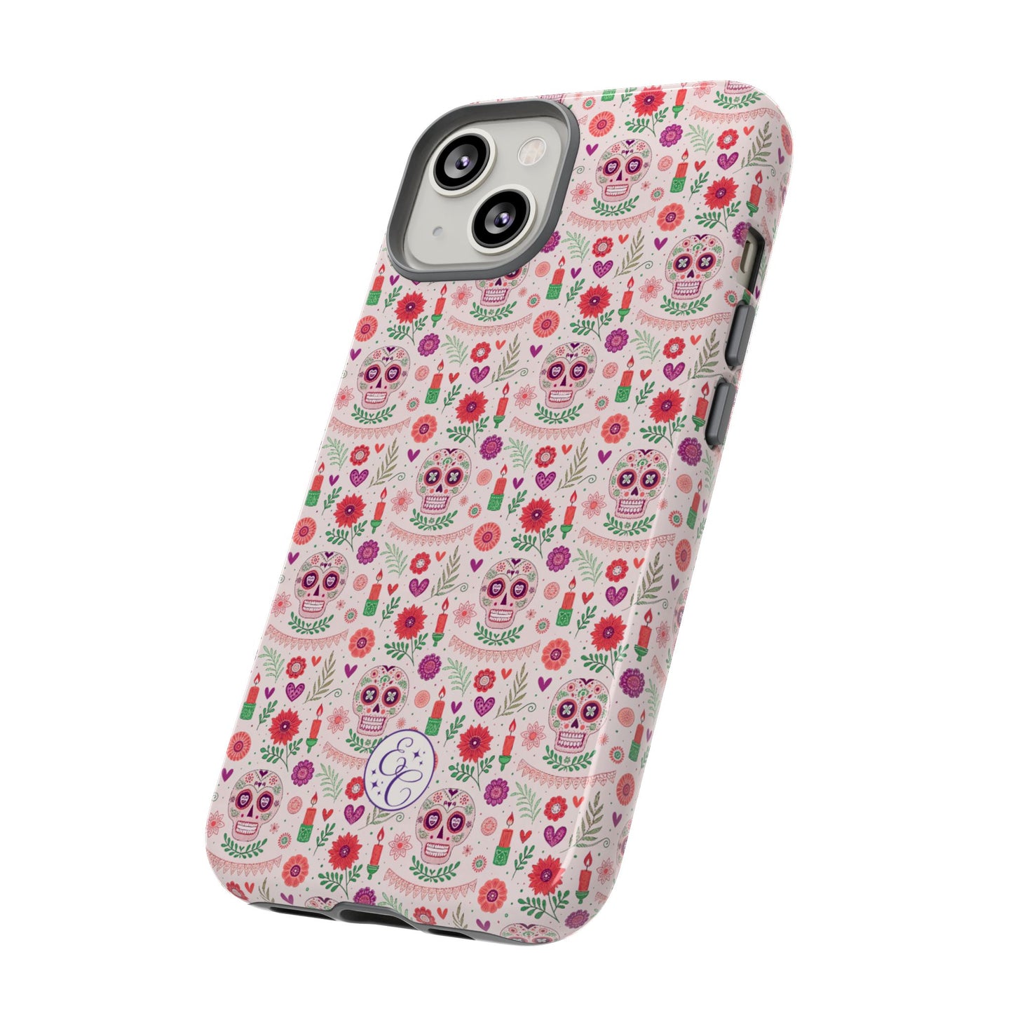 Pink Boho Day of the Dead Tough Phone Case