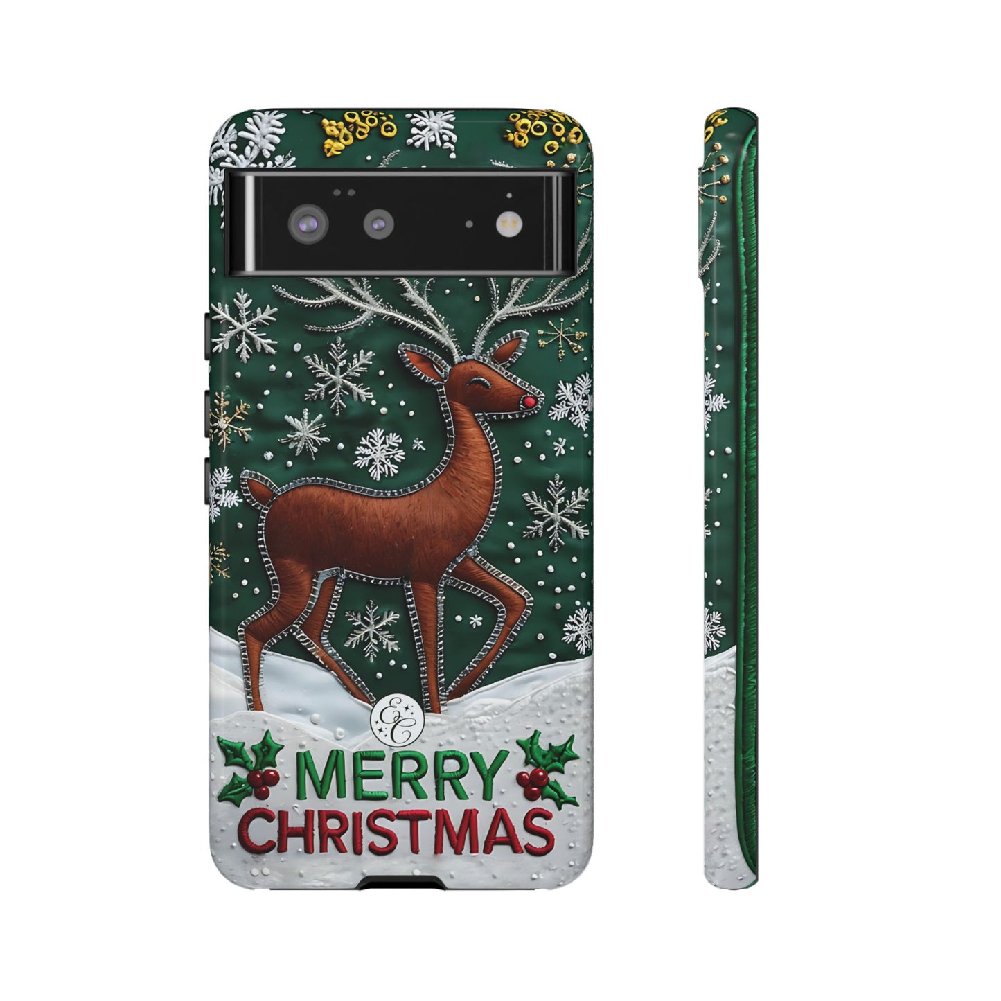 Merry Christmas Reindeer Tough Phone Case