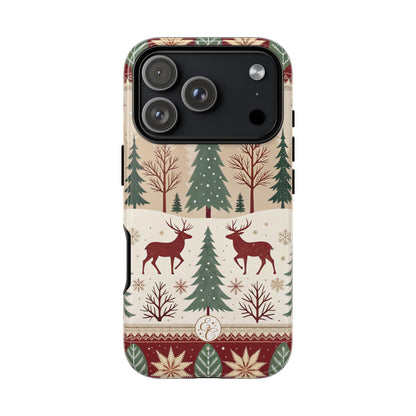 Vintage Christmas Reindeer Tough Phone Case
