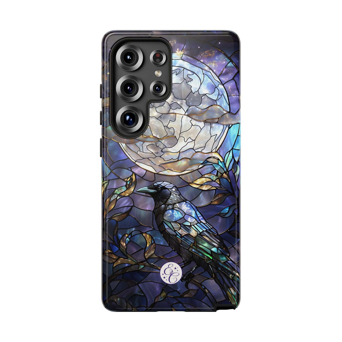 Stained Glass Raven Tough Phone Case