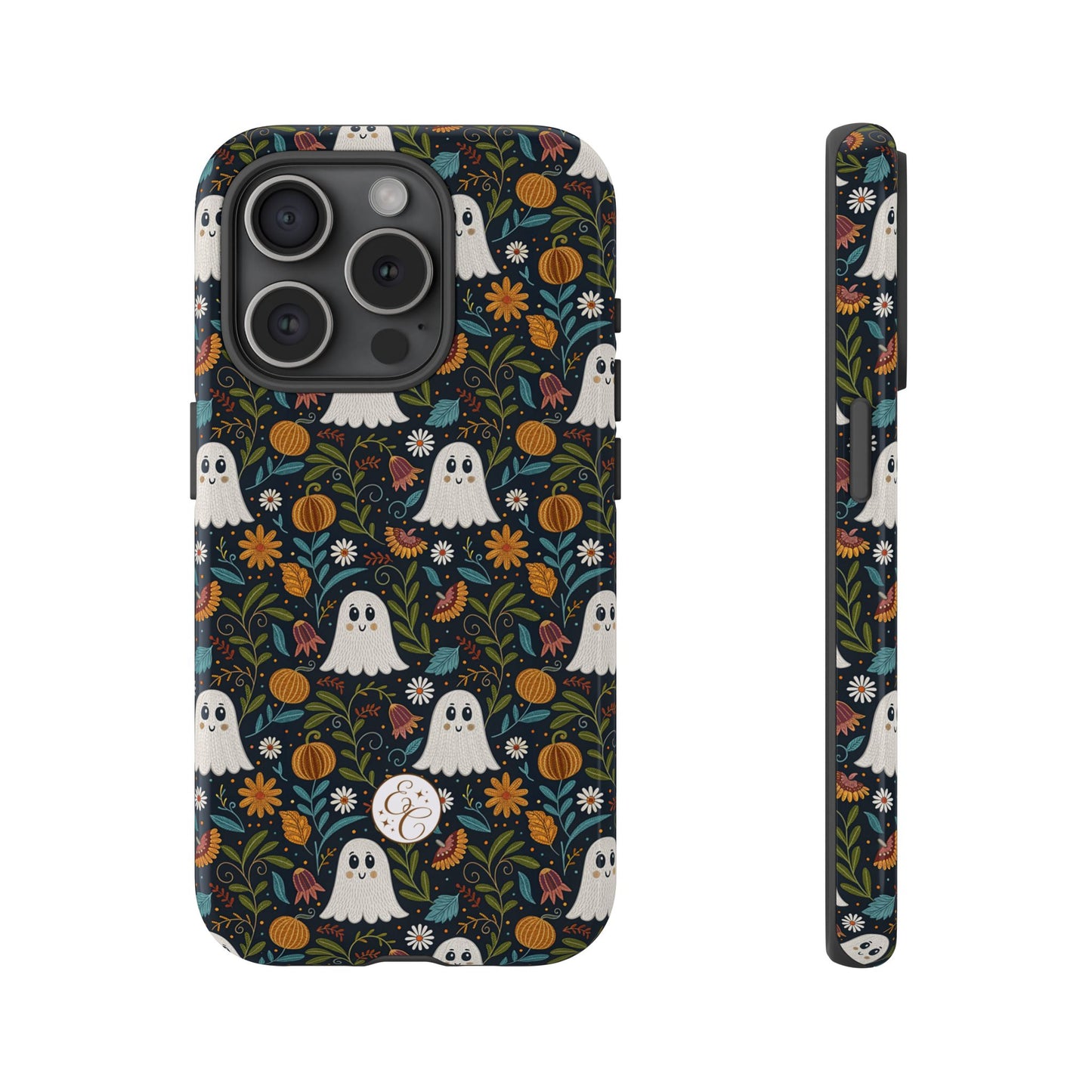 Boho Halloween Ghost Pattern Tough Phone Case