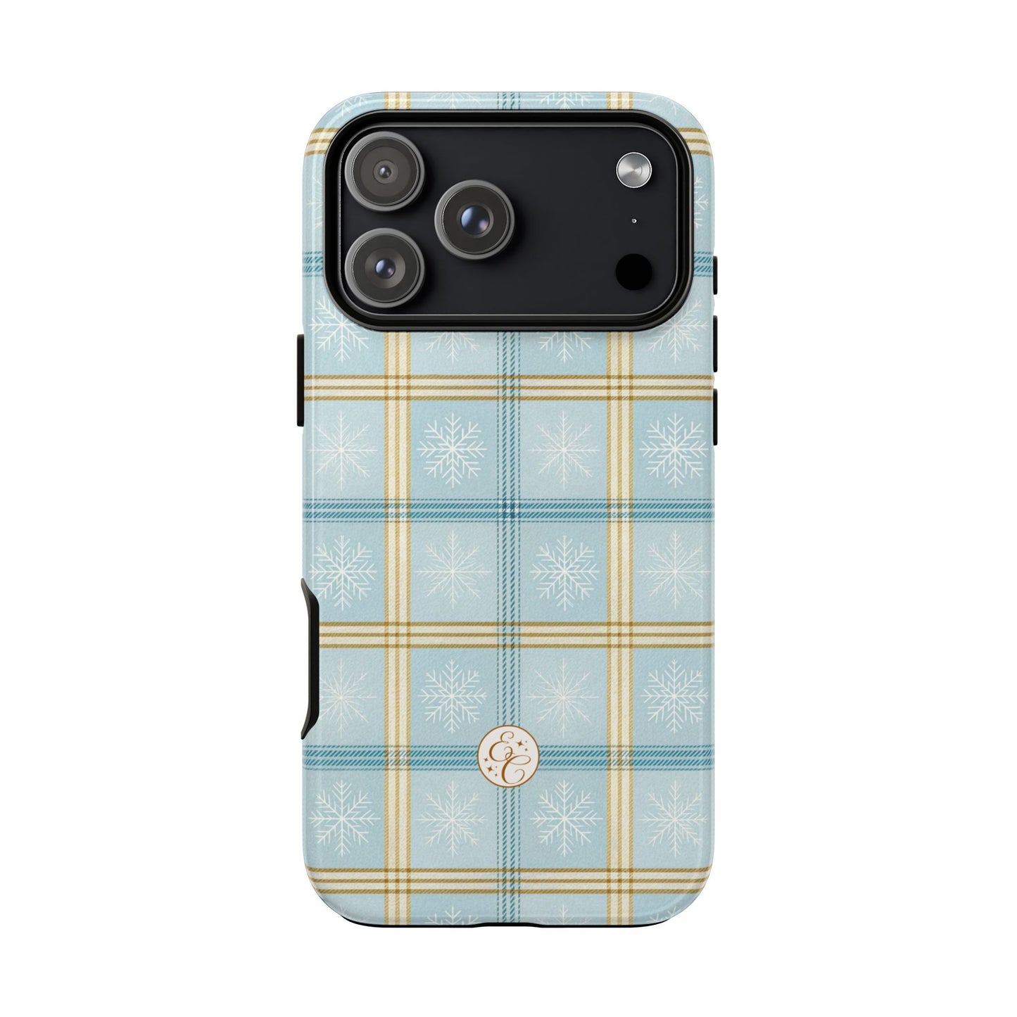 Blue Winter Plaid Tough Phone Case