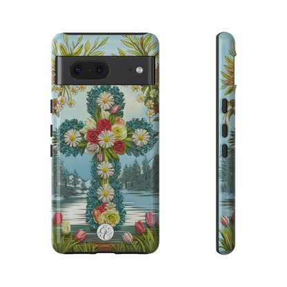 Floral Cross Tough Phone Case