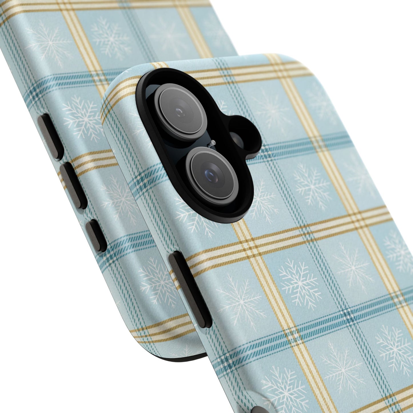 Blue Winter Plaid Tough Phone Case
