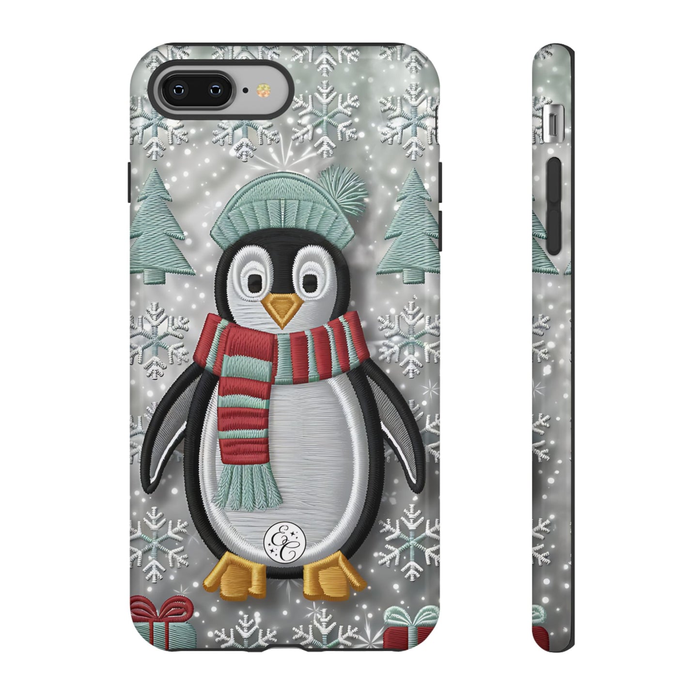 Cute Christmas Penguin Tough Phone Case