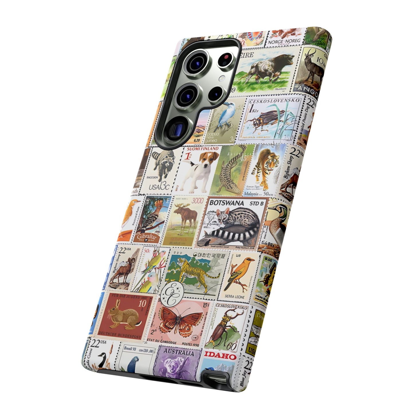 Wildlife Stamp Collage Tough Phone Case