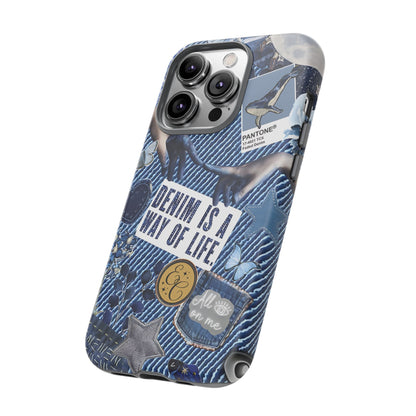 Denim Texture Tough Phone Case