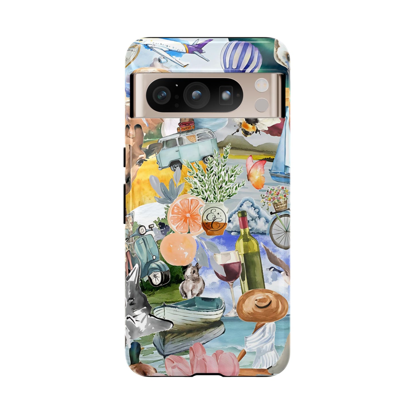 Vintage Travel Collage Tough Phone Case