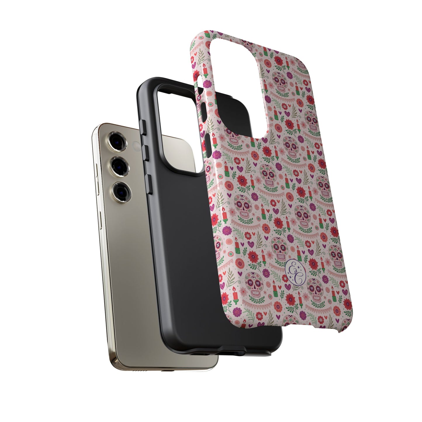 Pink Boho Day of the Dead Tough Phone Case